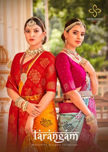 Tarangam By Shubh Shree Tusser Silk Festive Wear Saree Collection